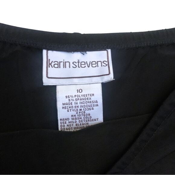 Black Flowy A Line Midi Skirt Size 10 Classic Casual Dressy Short 90s Y2K - Picture 2 of 8